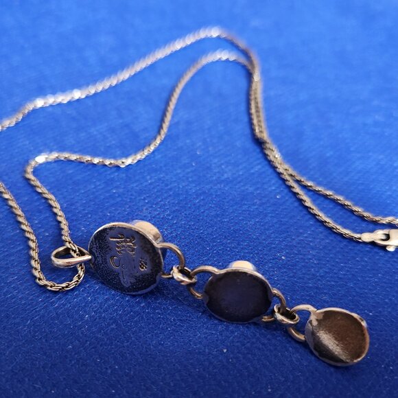 VINTAGE SIGNED “SOUL TO SILVER” 925 BIG PENDANT WITH CABOCHONS. - Picture 3 of 9